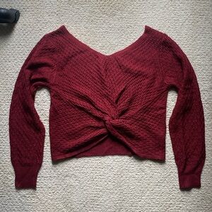 Shein twist front sweater